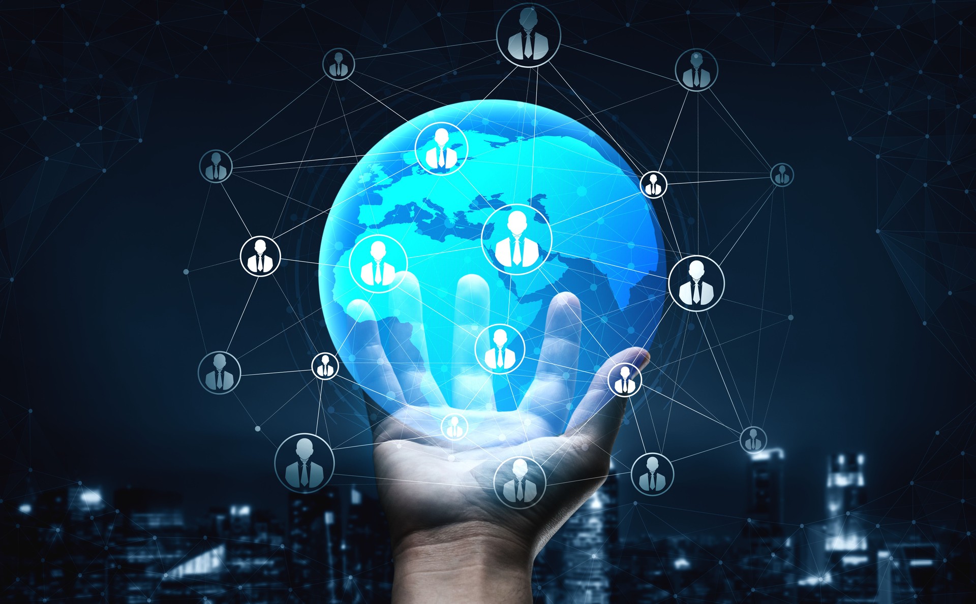 People network and global communication concept